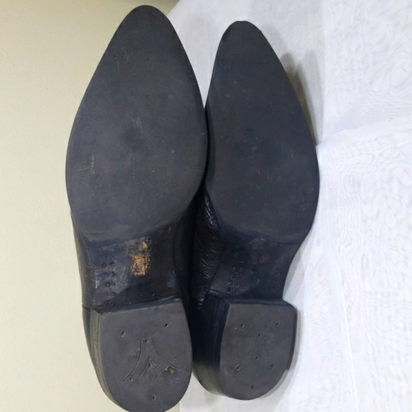 Nocona Cowboy Boots Vintage 1980s Dark Chocolate Tall Women's Size 12 1/2 R - Picture 12 of 16